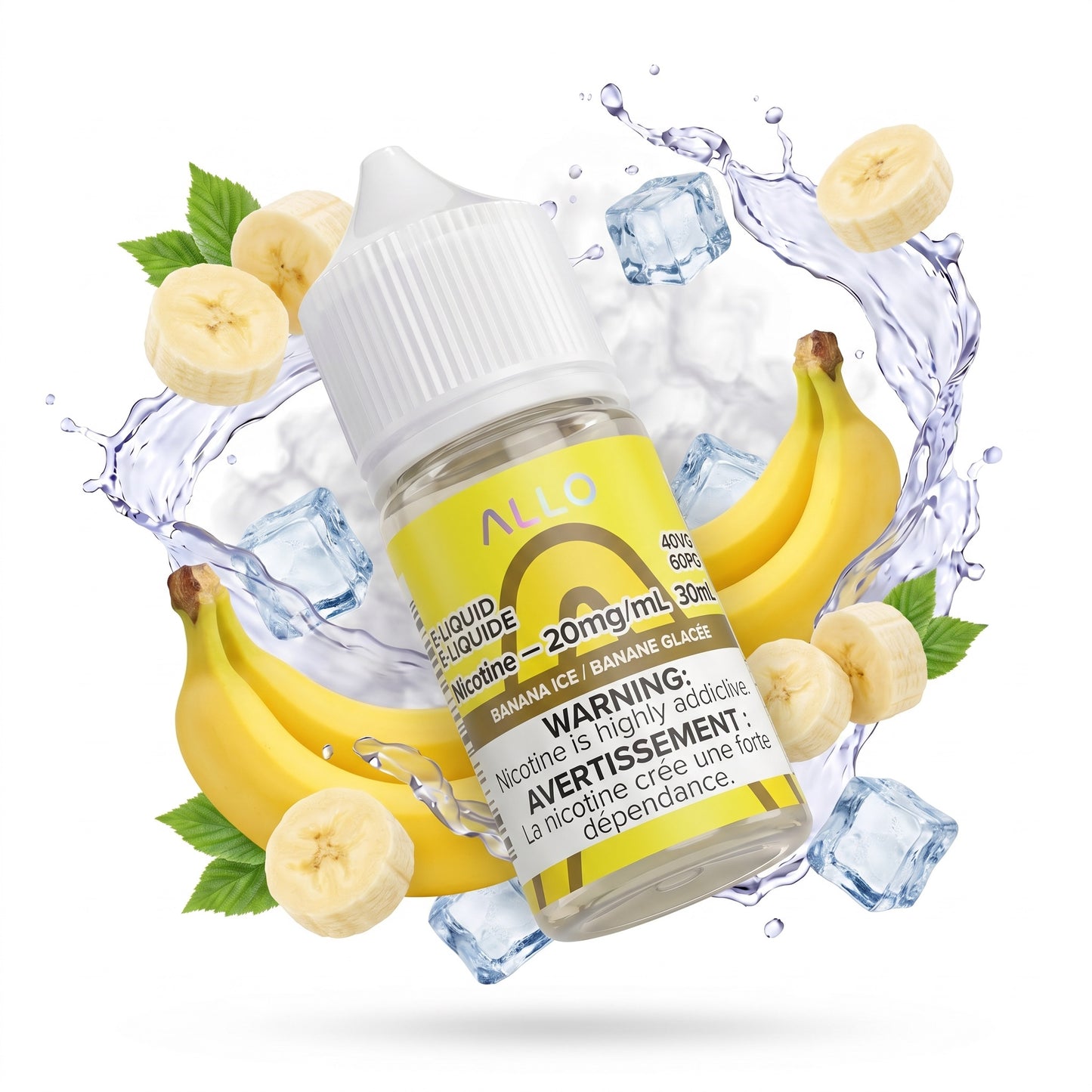 BANANA ICE ALLO e-liquid bottle