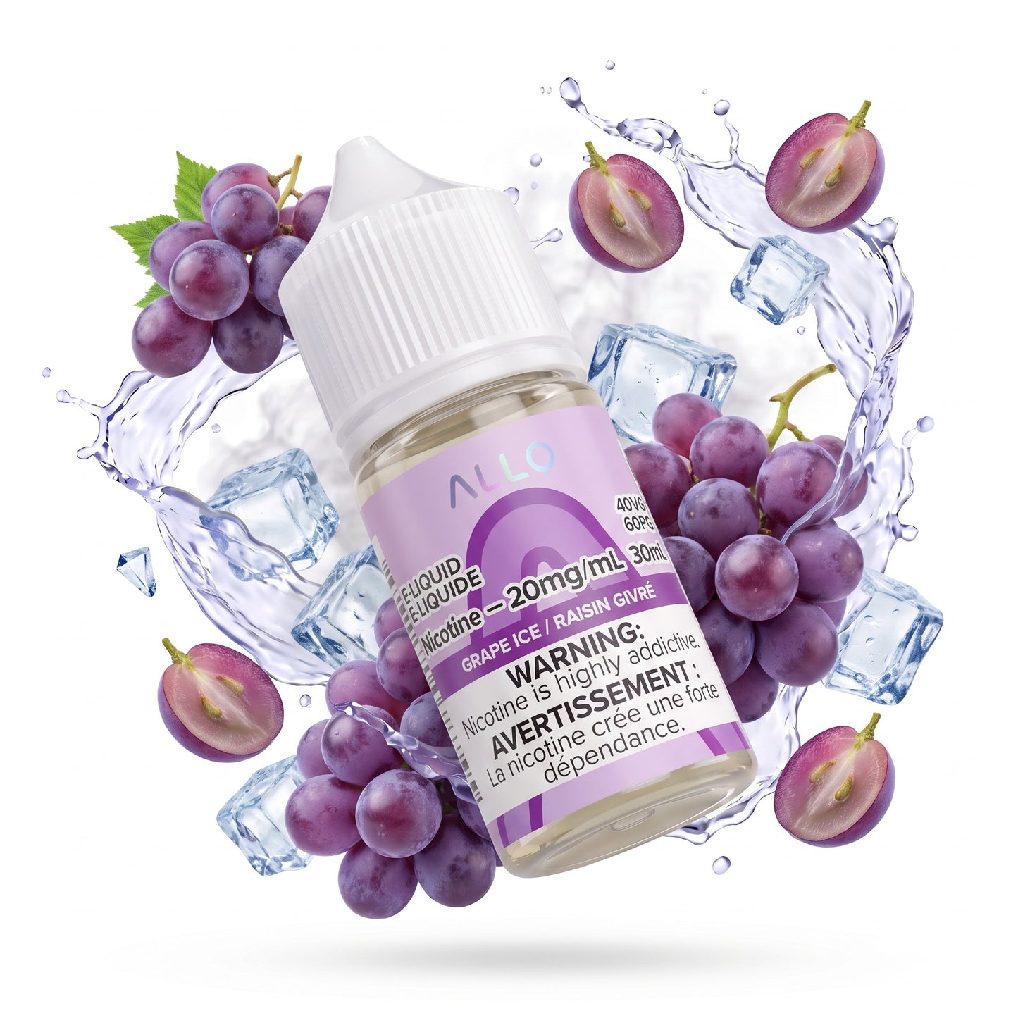 GRAPE ICE ALLO e-liquid bottle