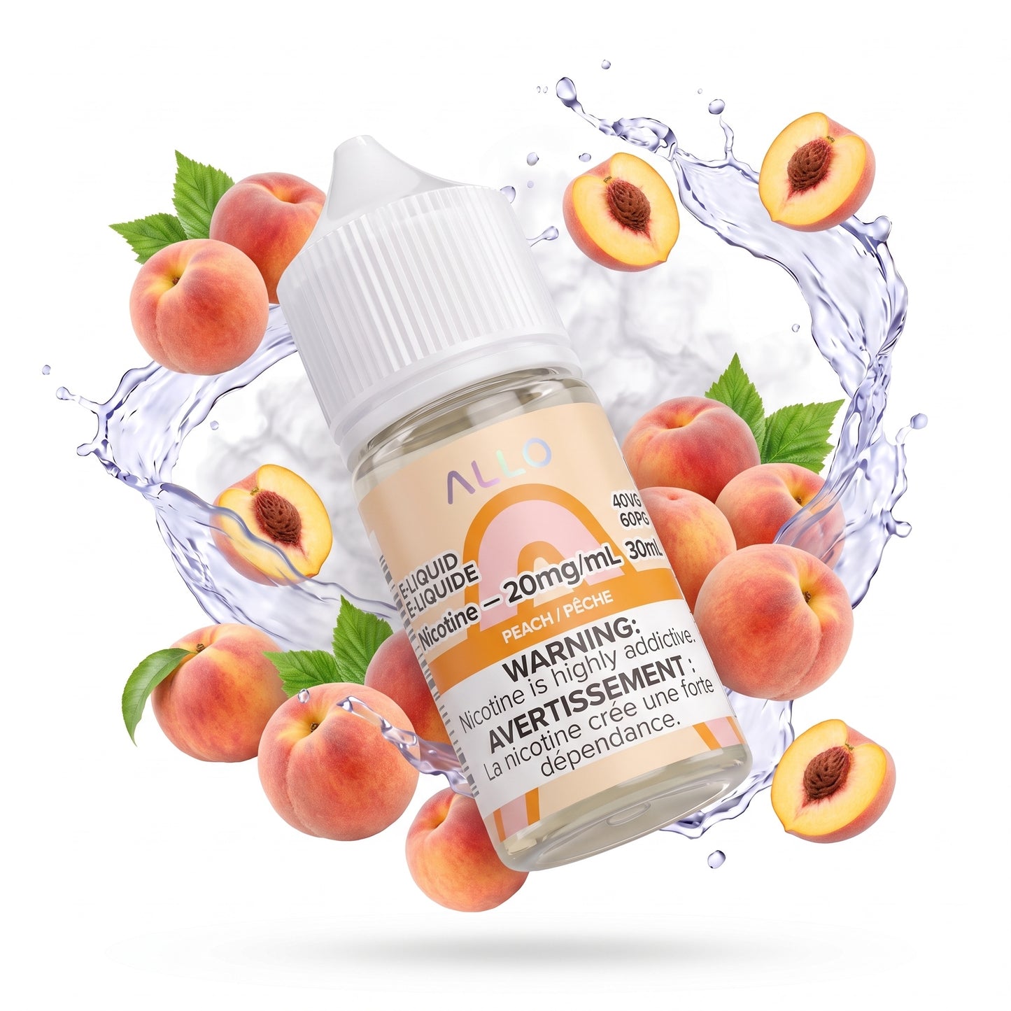 PEACH ALLO e-liquid bottle
