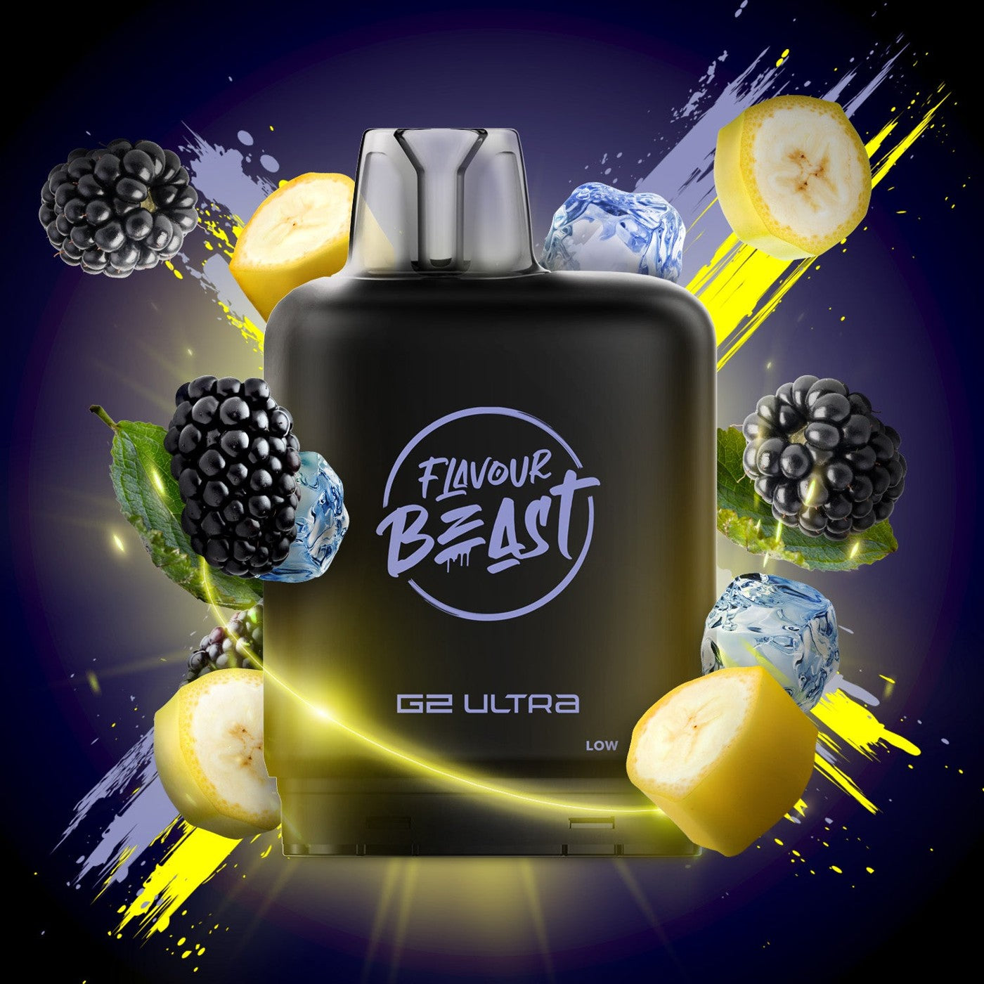 BLAZIN’ BANANA BLACKBERRY ICED LEVEL X G2 ULTRA 50K POD pod
