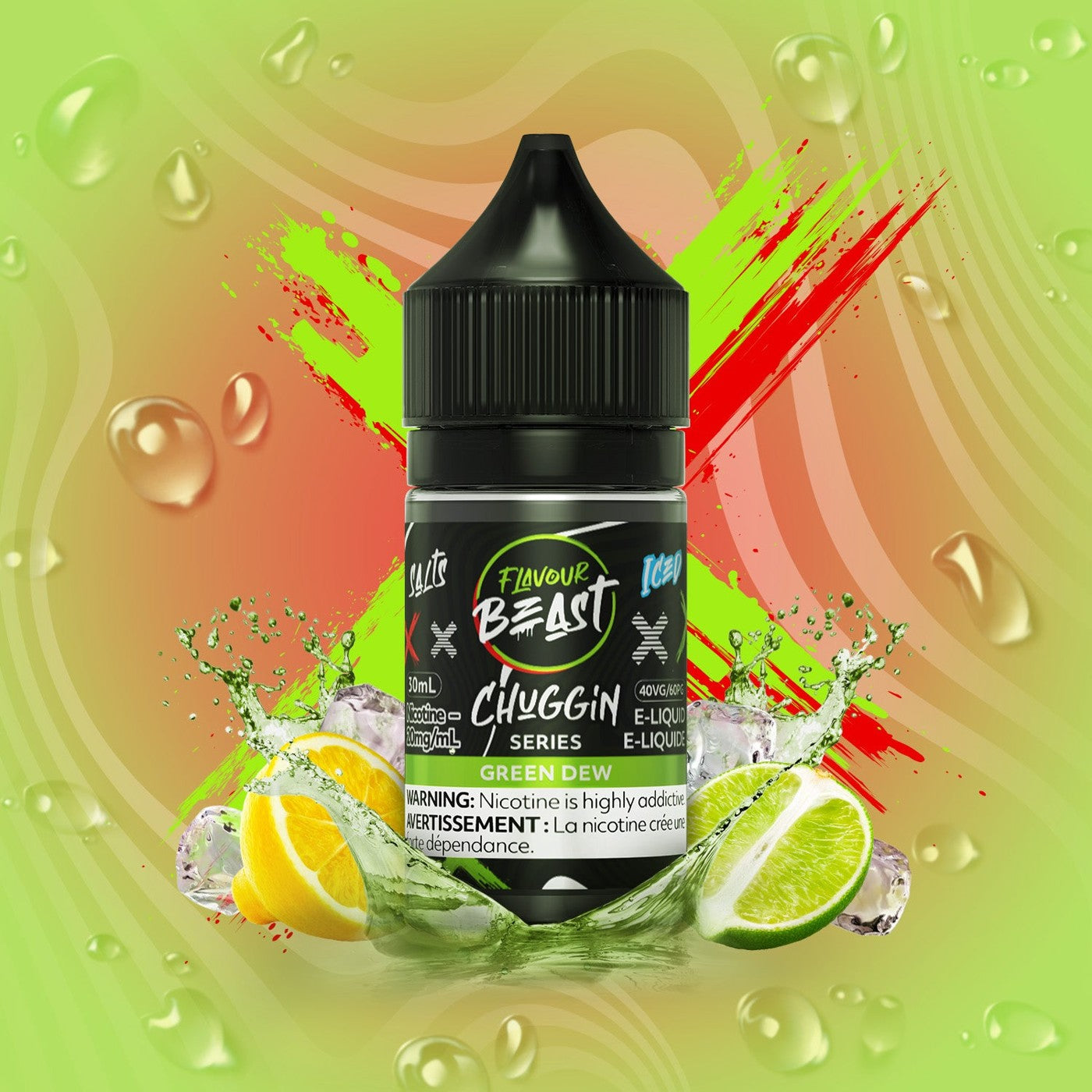CHUGGIN GREEN DEW FLAVOUR BEAST 30mL salt nic e-liquid