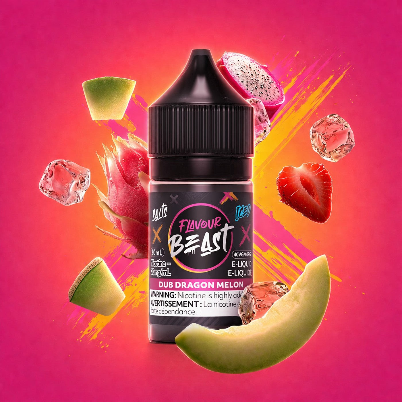 DUB DRAGON MELON ICED FLAVOUR BEAST 30mL salt nic e-liquid