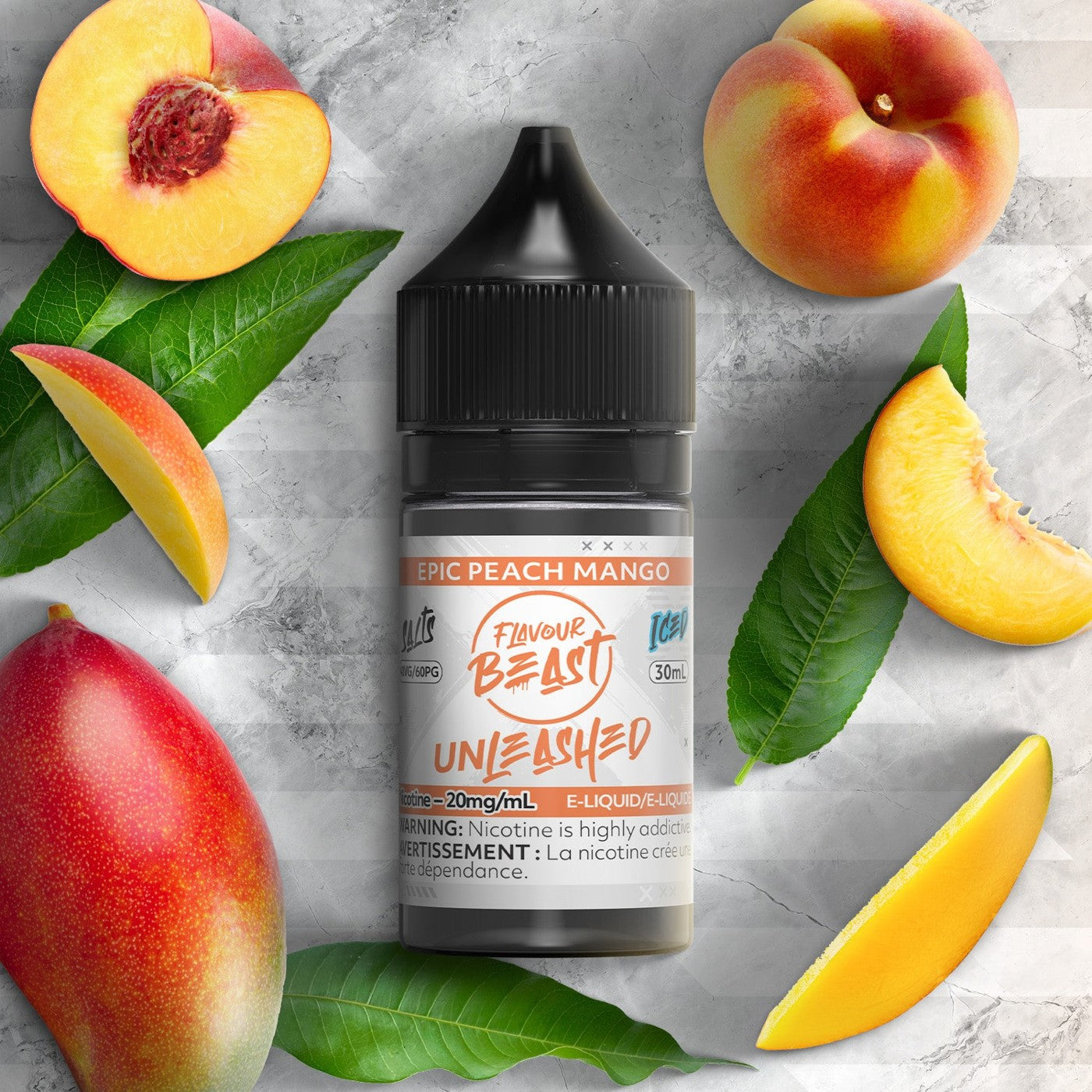 EPIC PEACH MANGO FLAVOUR BEAST 30mL salt nic e-liquid