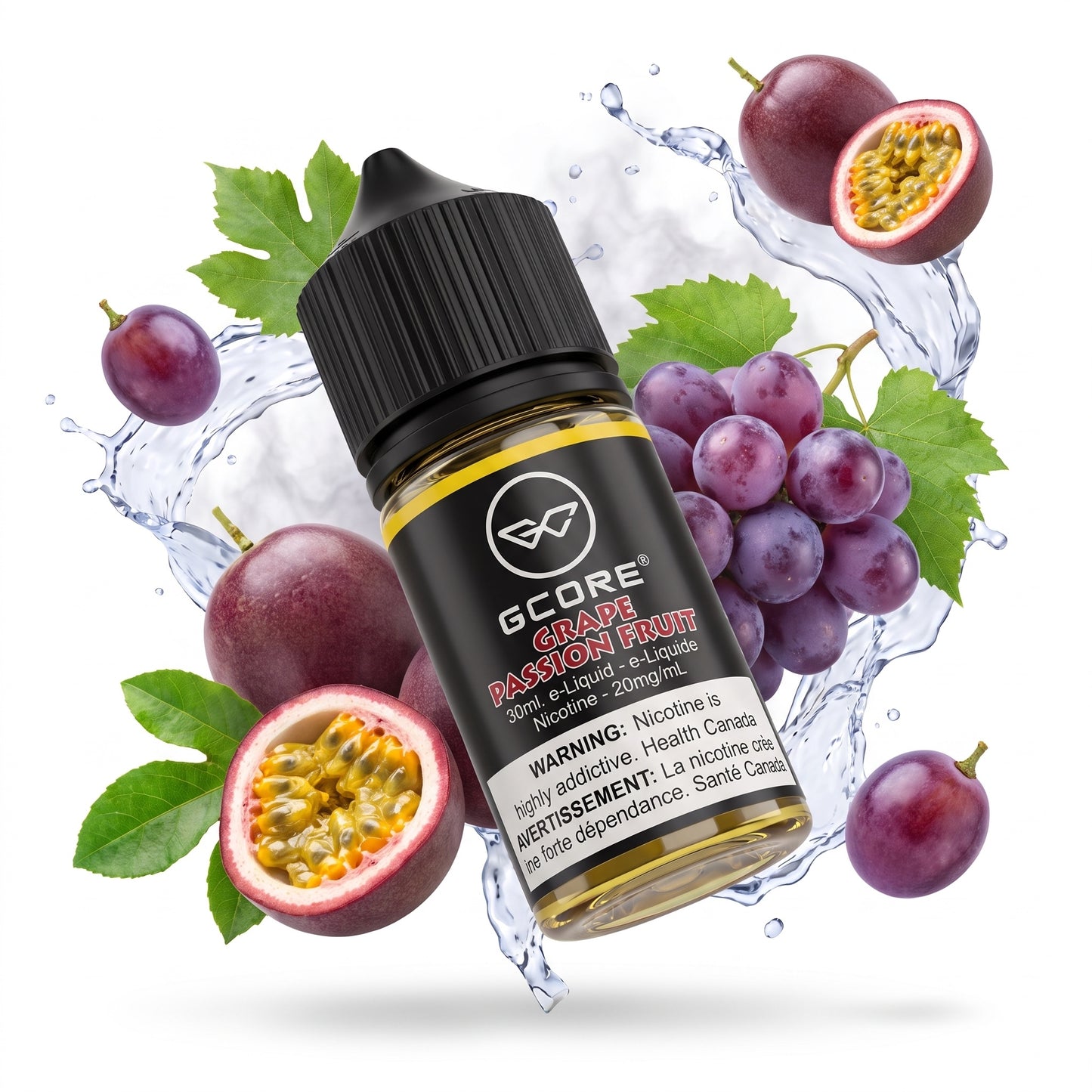 GRAPE PASSION FRUIT GCORE e-liquid bottle