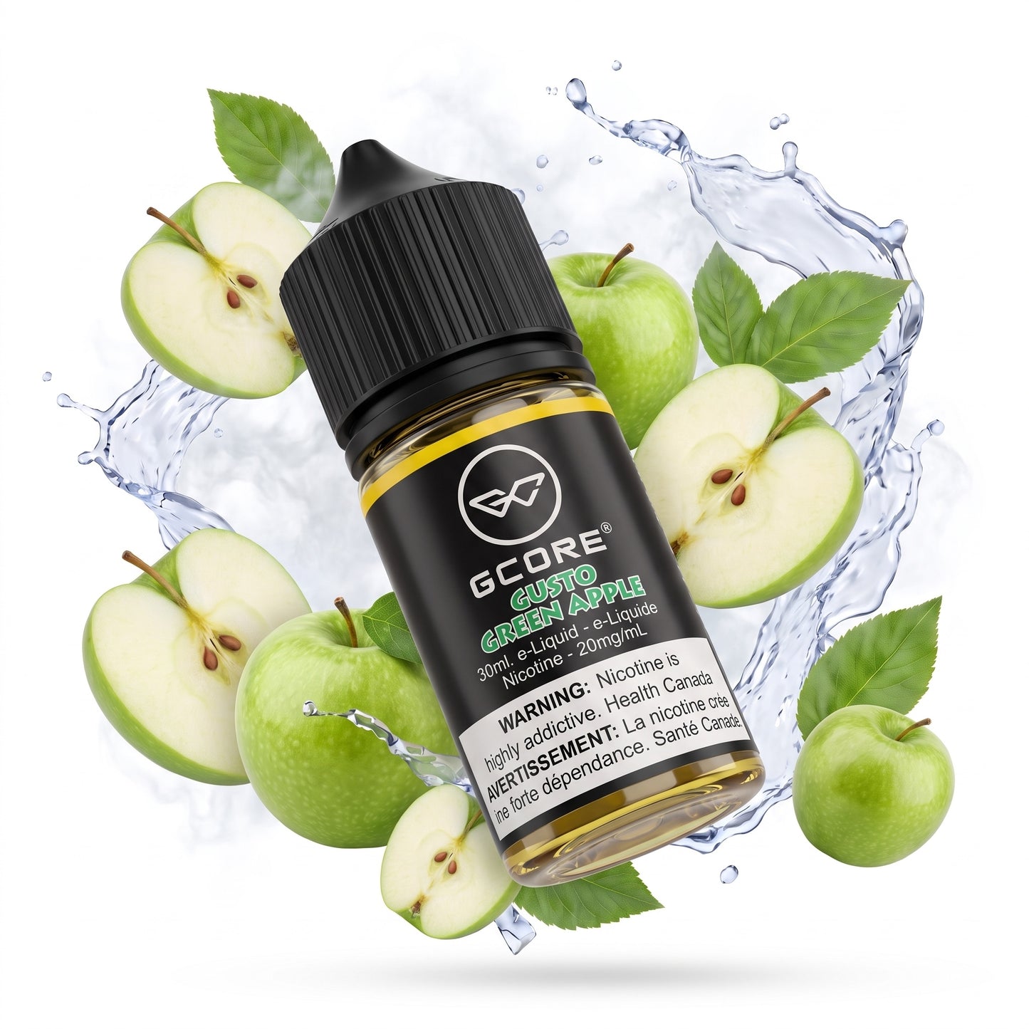 GUSTO GREEN APPLE GCORE e-liquid bottle