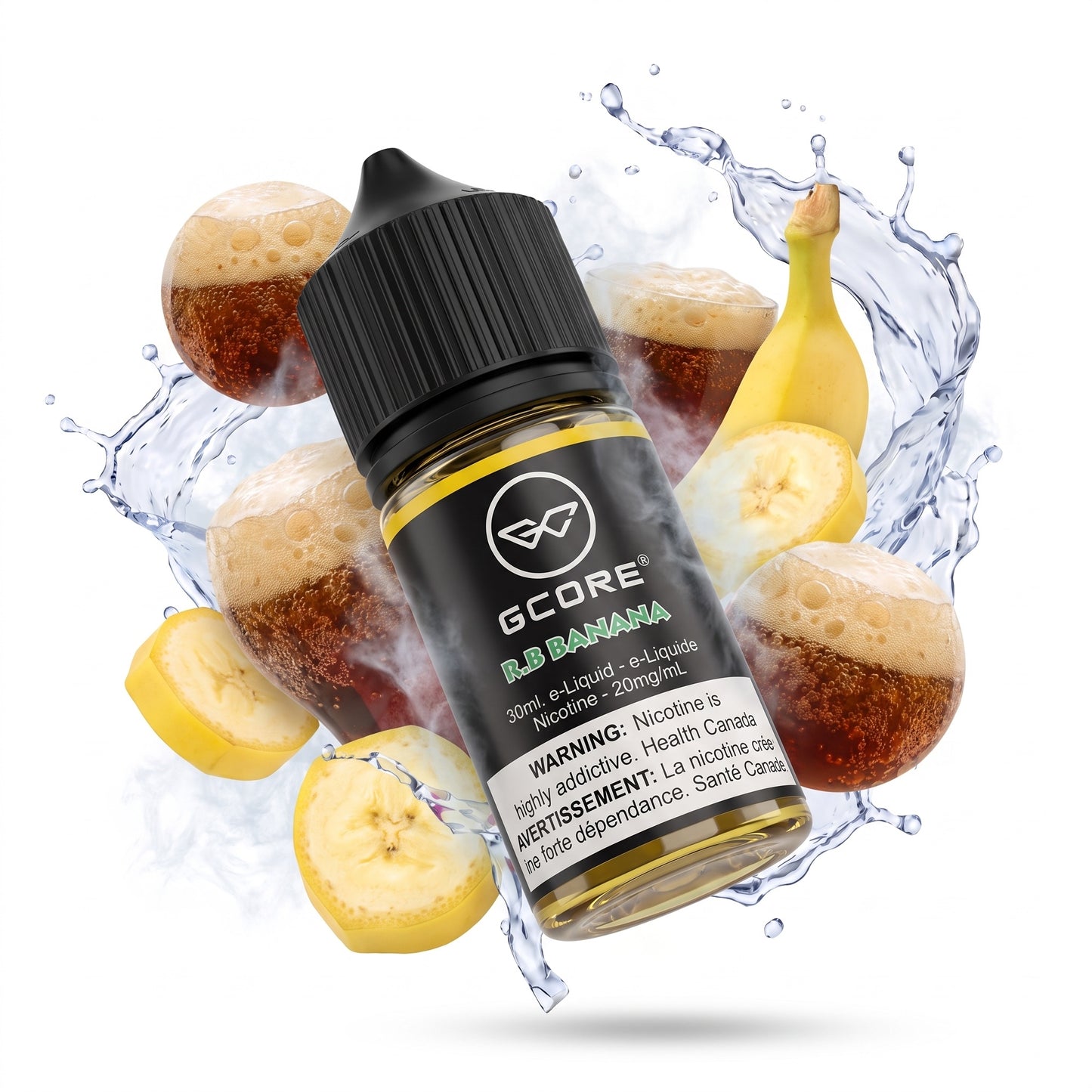 R.B BANANA GCORE e-liquid bottle
