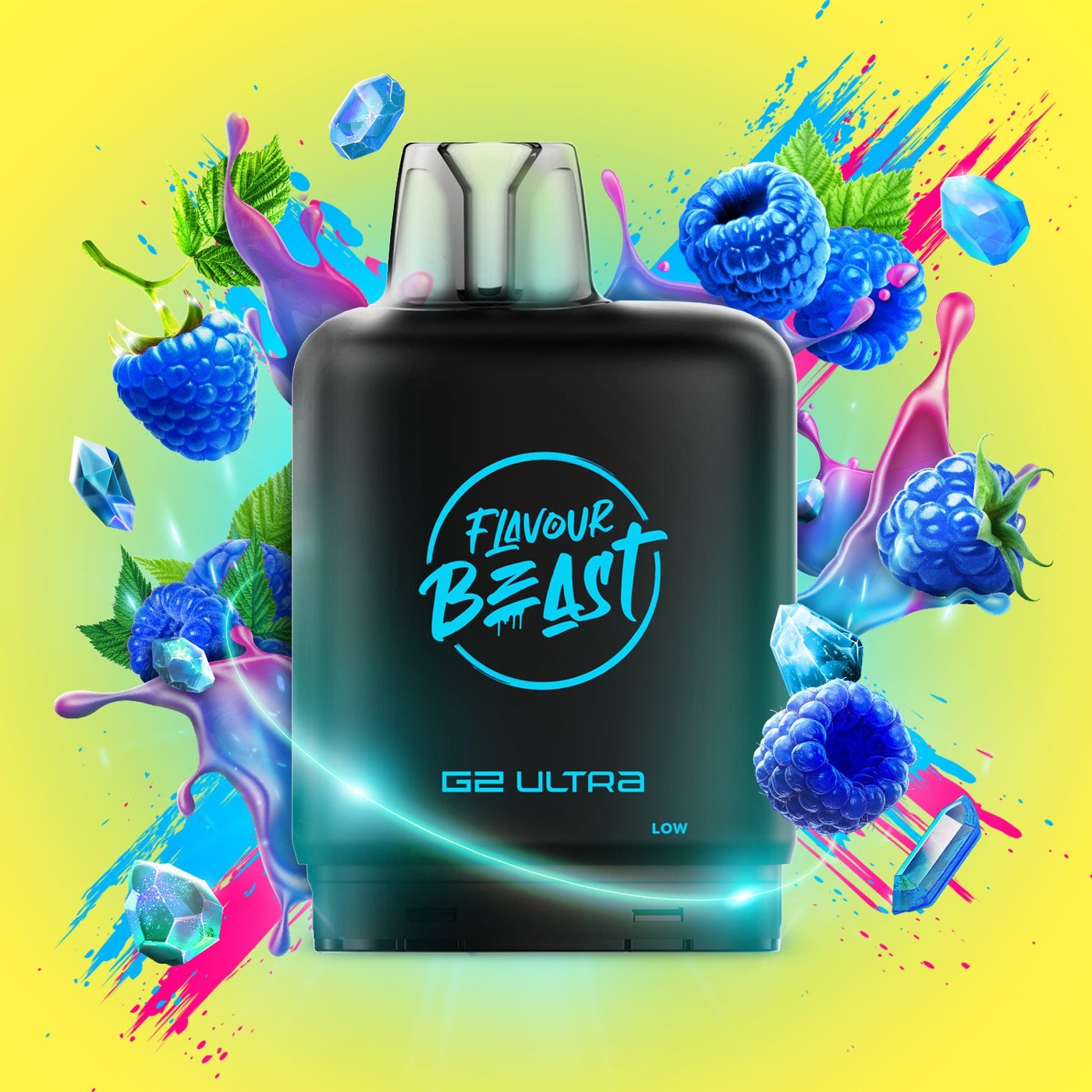 GUSHIN BLUE RAZZ LEVEL X G2 ULTRA 50K POD pod
