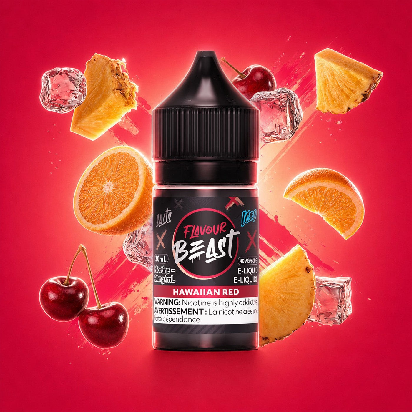 HAWAIIAN RED ICED FLAVOUR BEAST 30mL salt nic e-liquid