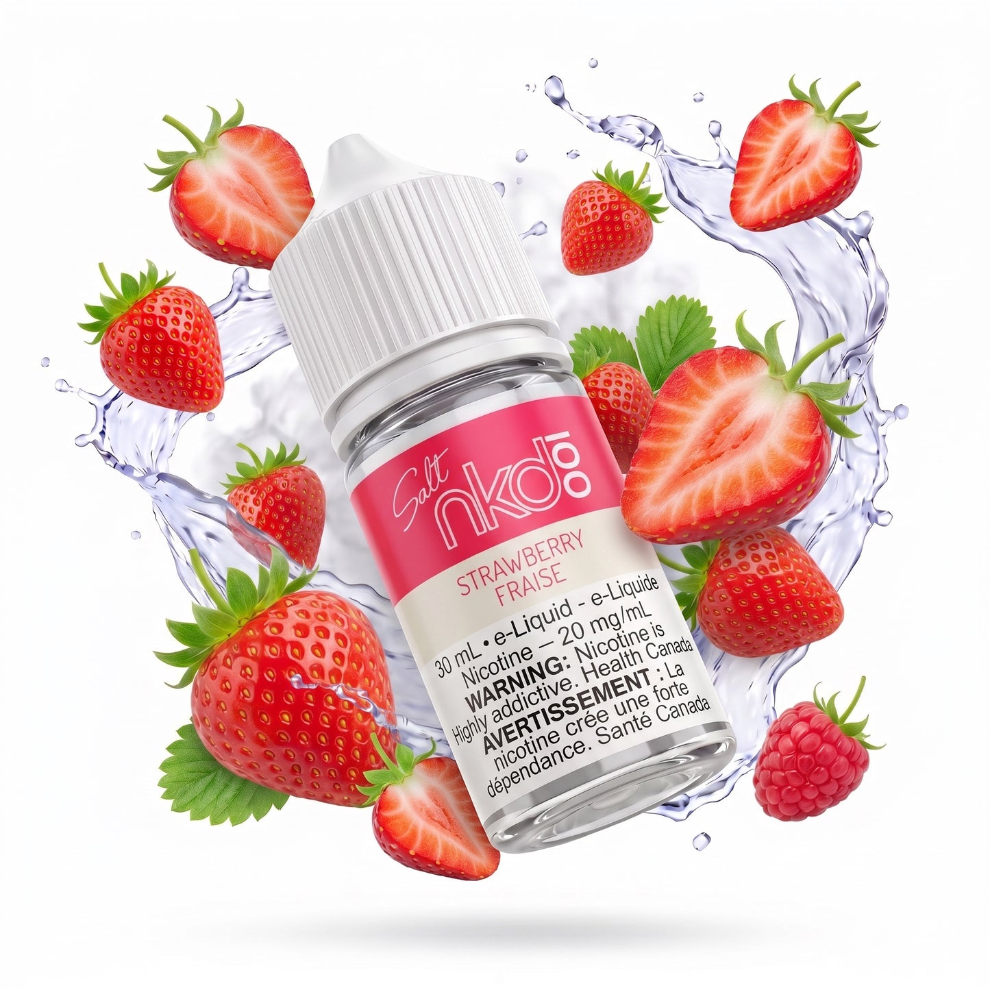 STRAWBERRY NAKED 100 SALT e-liquid bottle