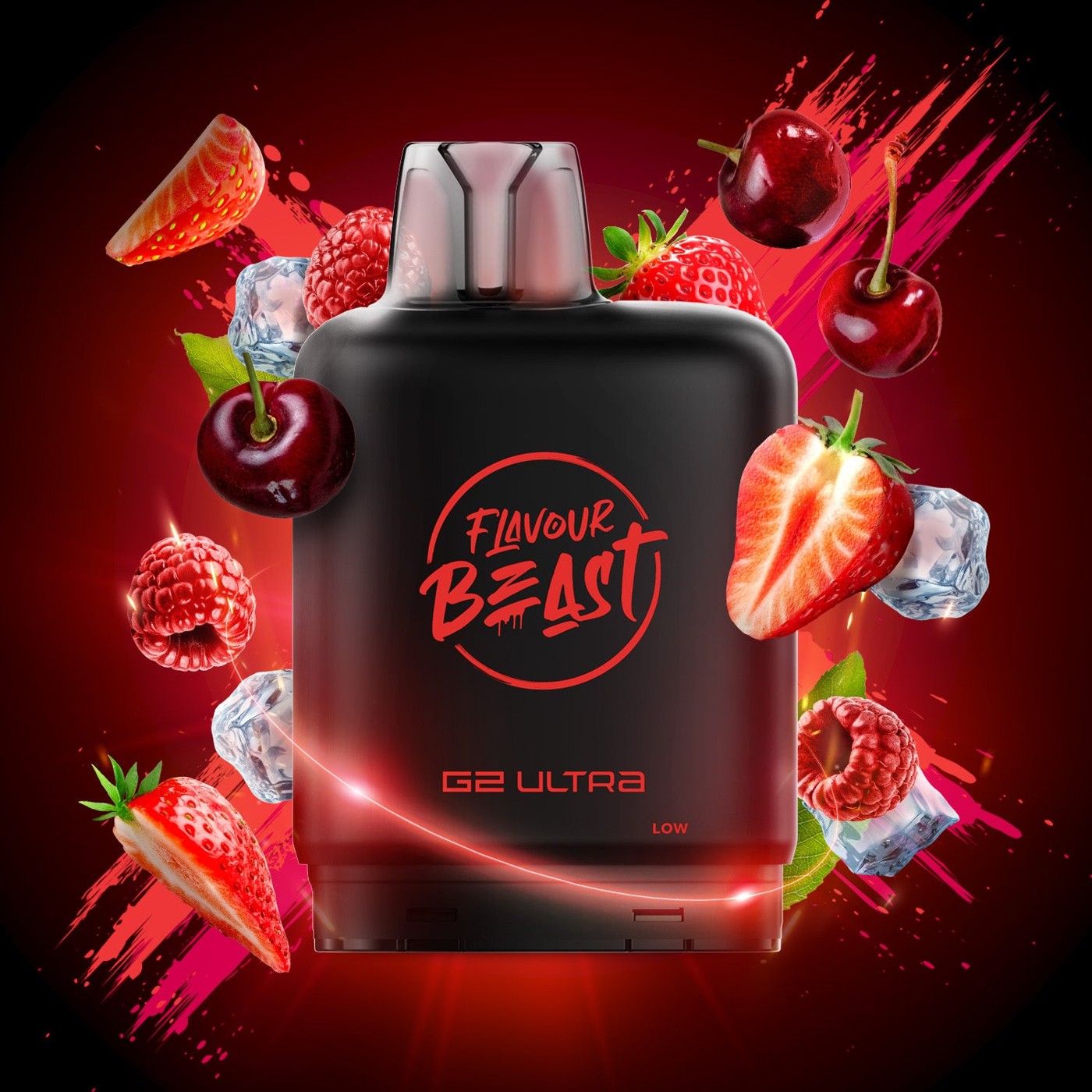 STRAWBERRY RASPBERRY CHERRY (ICED) LEVEL X G2 ULTRA 50K POD pod