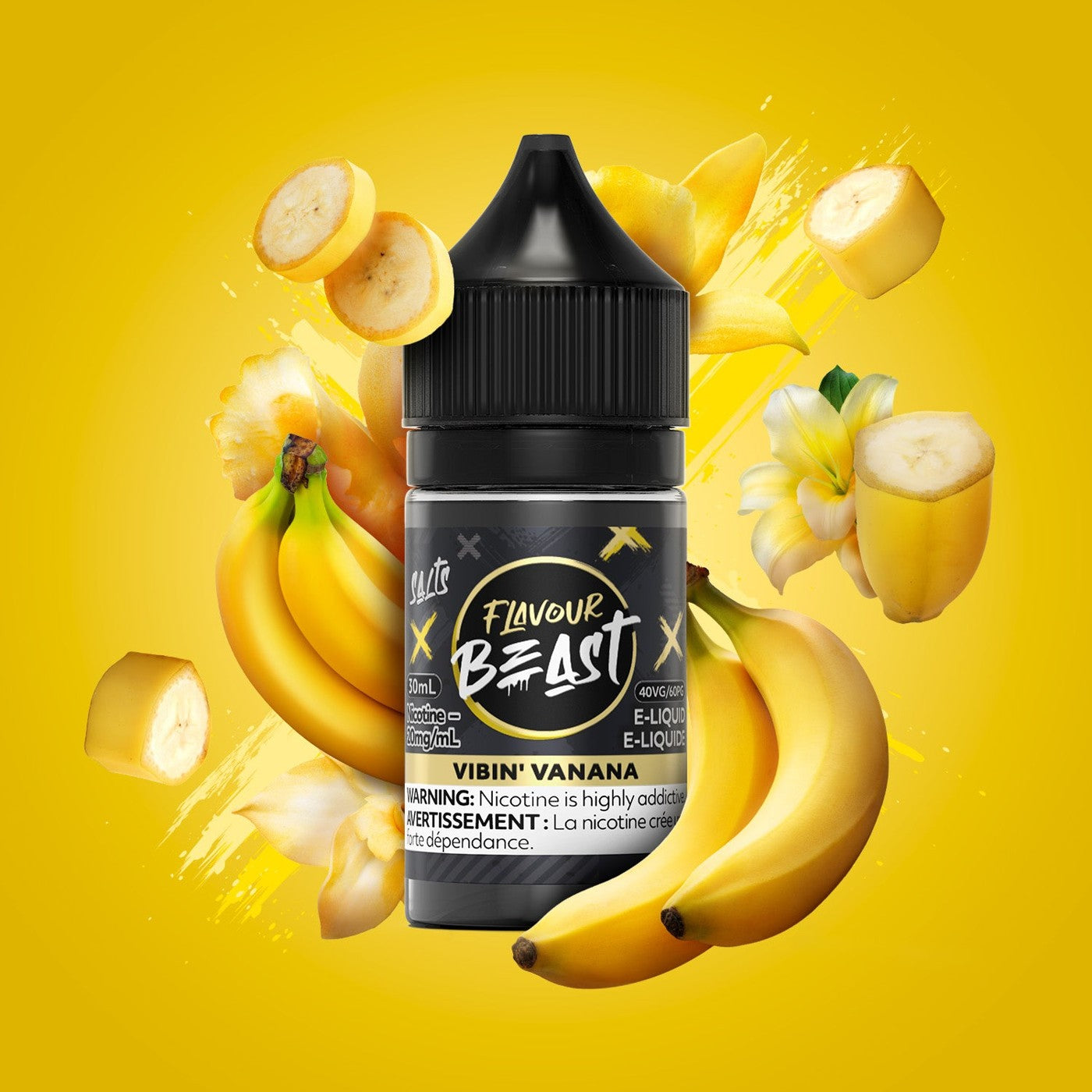 VIBIN' VANANA FLAVOUR BEAST 30mL salt nic e-liquid