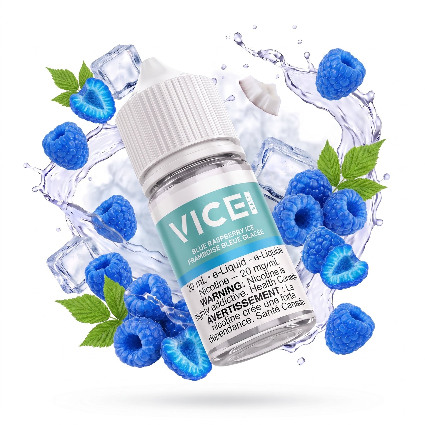 BLUE RASPBERRY ICE VICE e-liquid bottle