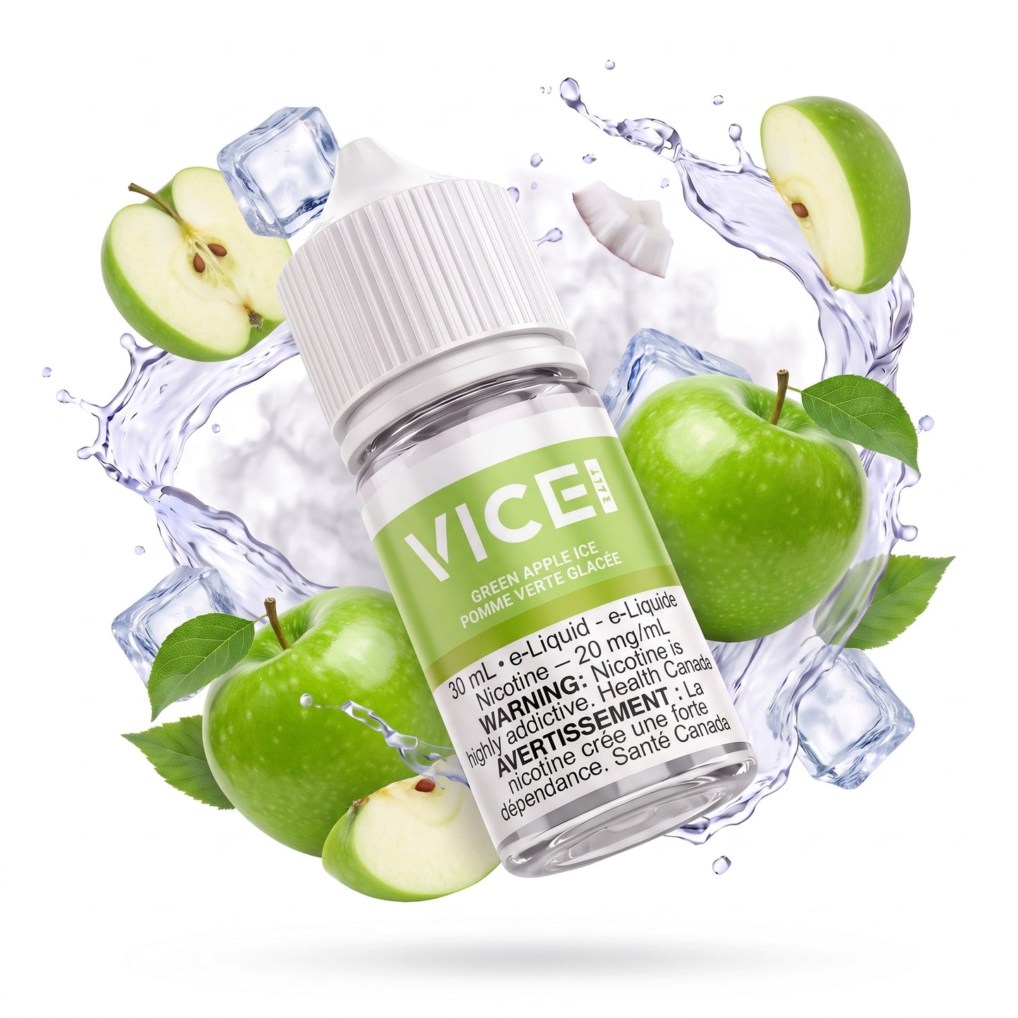 GREEN APPLE ICE VICE e-liquid bottle