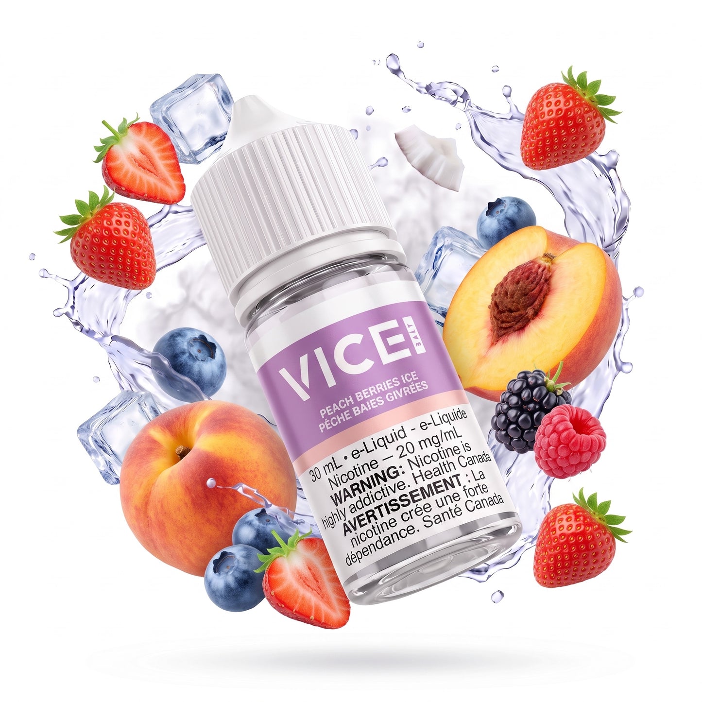 PEACH BERRIES ICE VICE e-liquid bottle