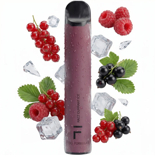Fog Formulas Razz Currant Ice disposable vape