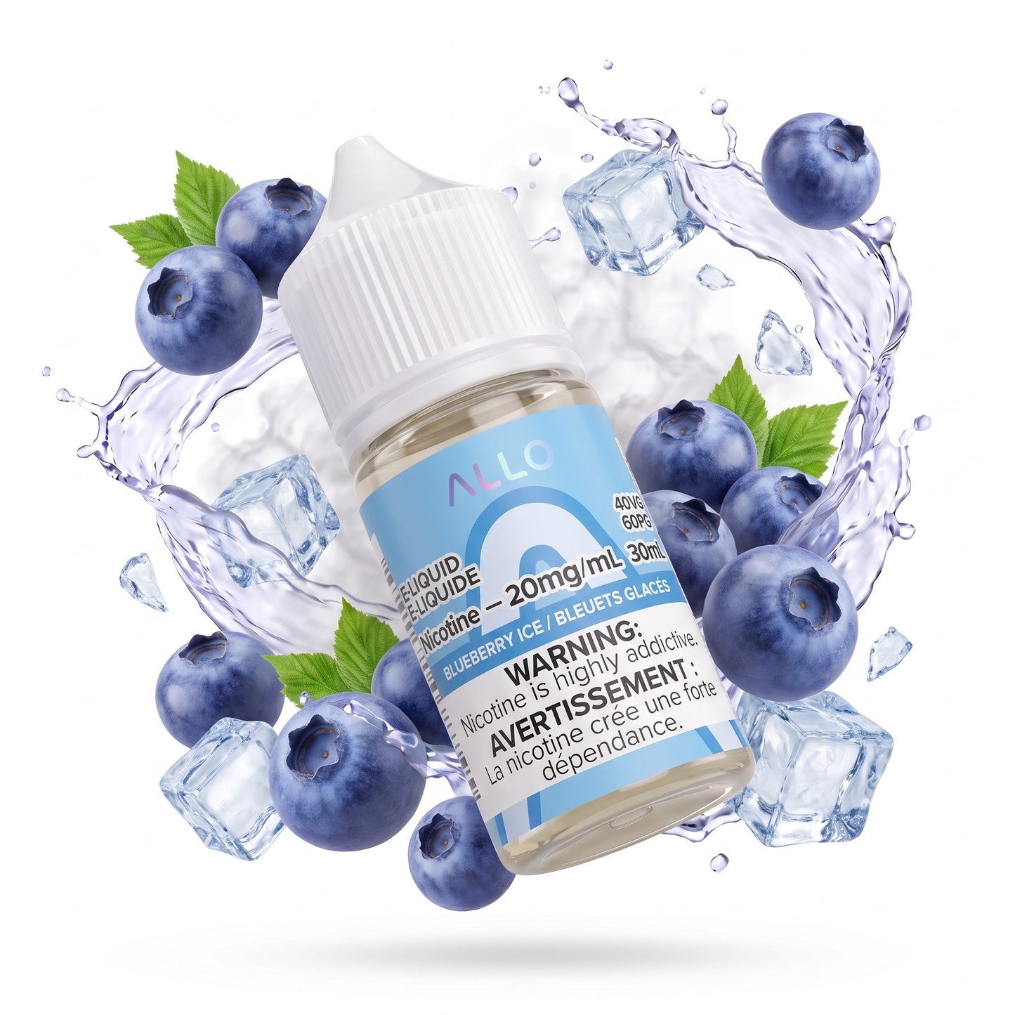 BLUEBERRY ICE ALLO e-liquid bottle