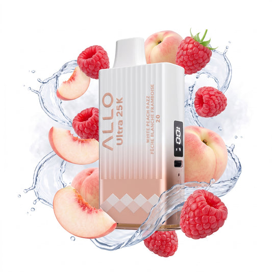 WHITE PEACH RAZZ ALLO ULTRA 25K disposable vape