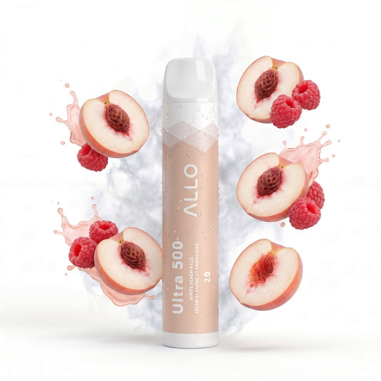 WHITE PEACH RAZZ ALLO ULTRA 500 disposable vape