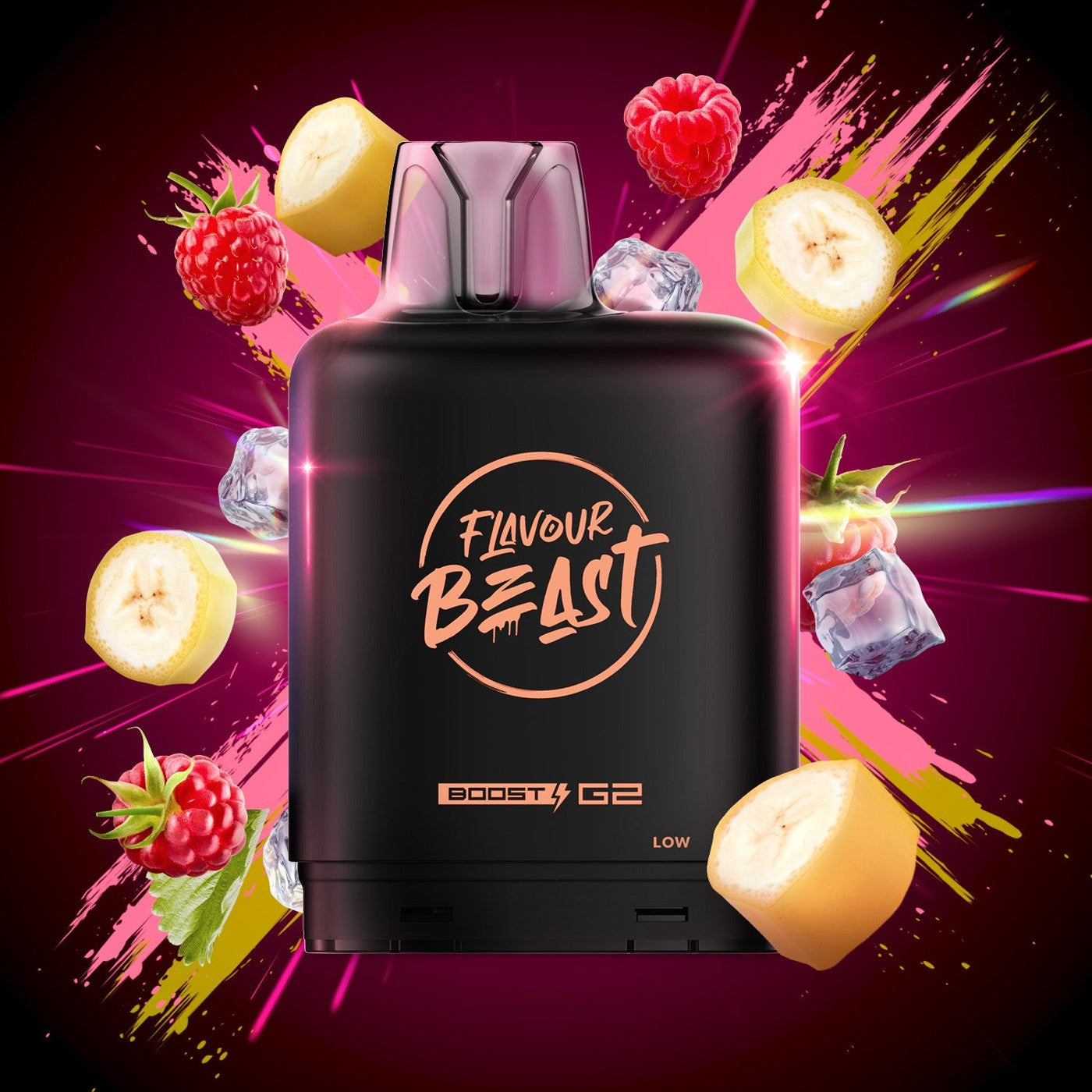 BANANA RASPBERRY (ICED) LEVEL X BOOST G2 32K POD pod
