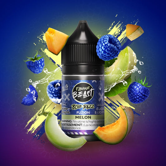 BLUE RAZZ FUZION MELON FLAVOUR BEAST 30mL salt nic e-liquid