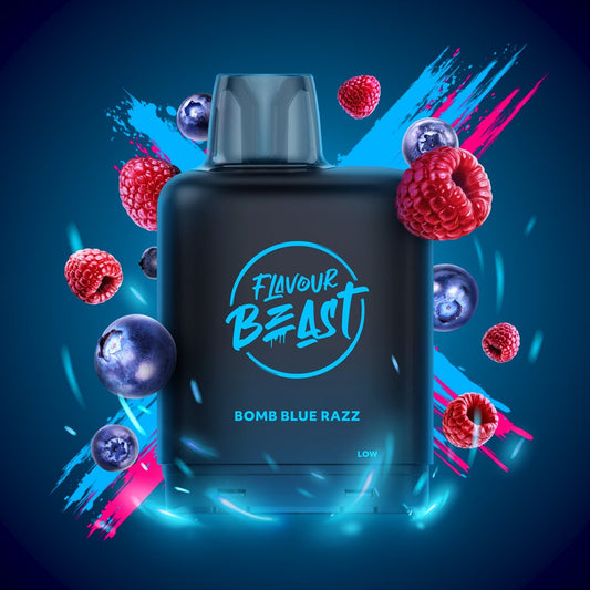 BOMB BLUE RAZZ LEVEL X BOOST G2 32K POD pod