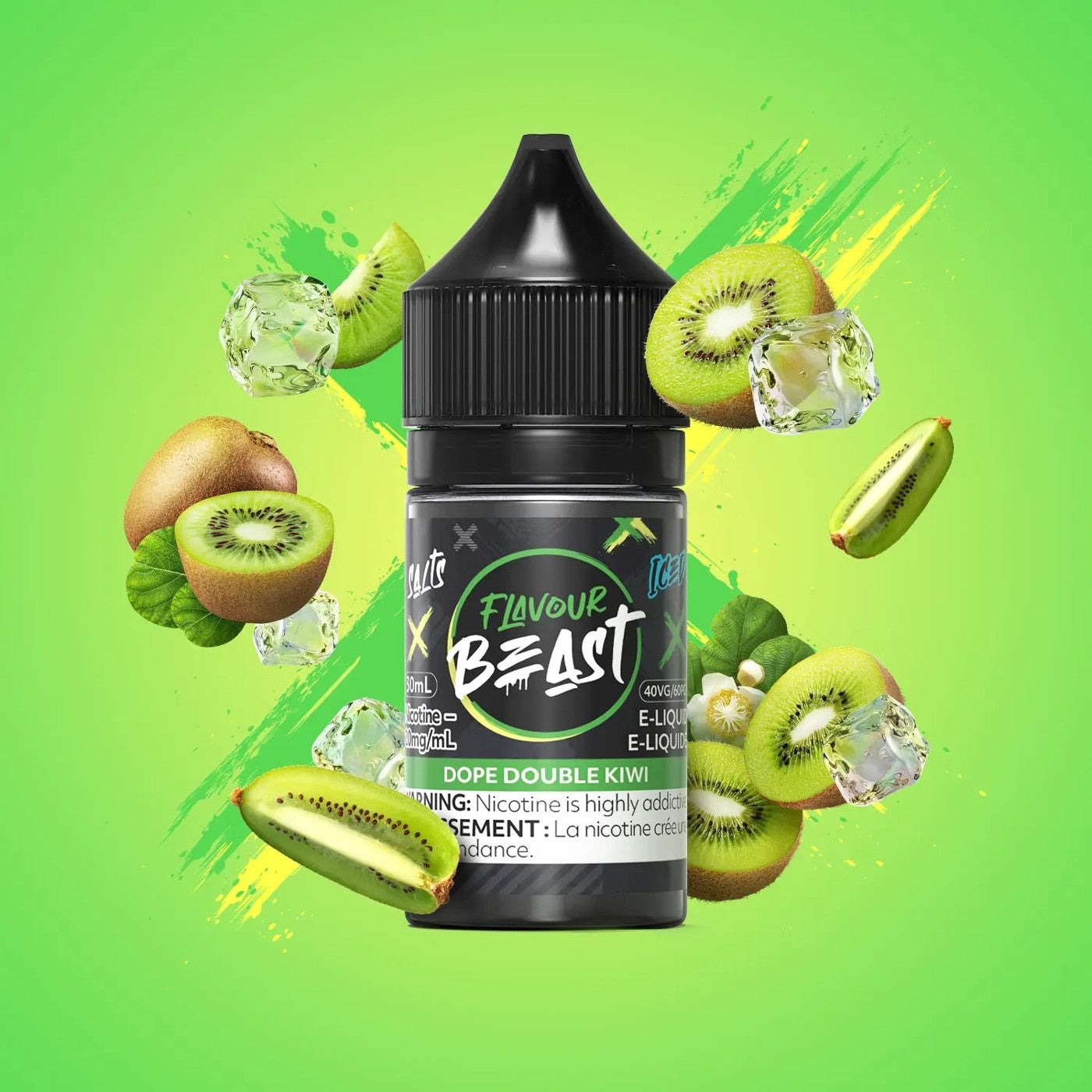 DOPE DOUBLE KIWI ICED FLAVOUR BEAST 30mL salt nic e-liquid