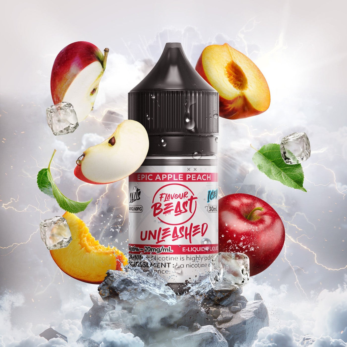 EPIC APPLE PEACH FLAVOUR BEAST 30mL salt nic e-liquid