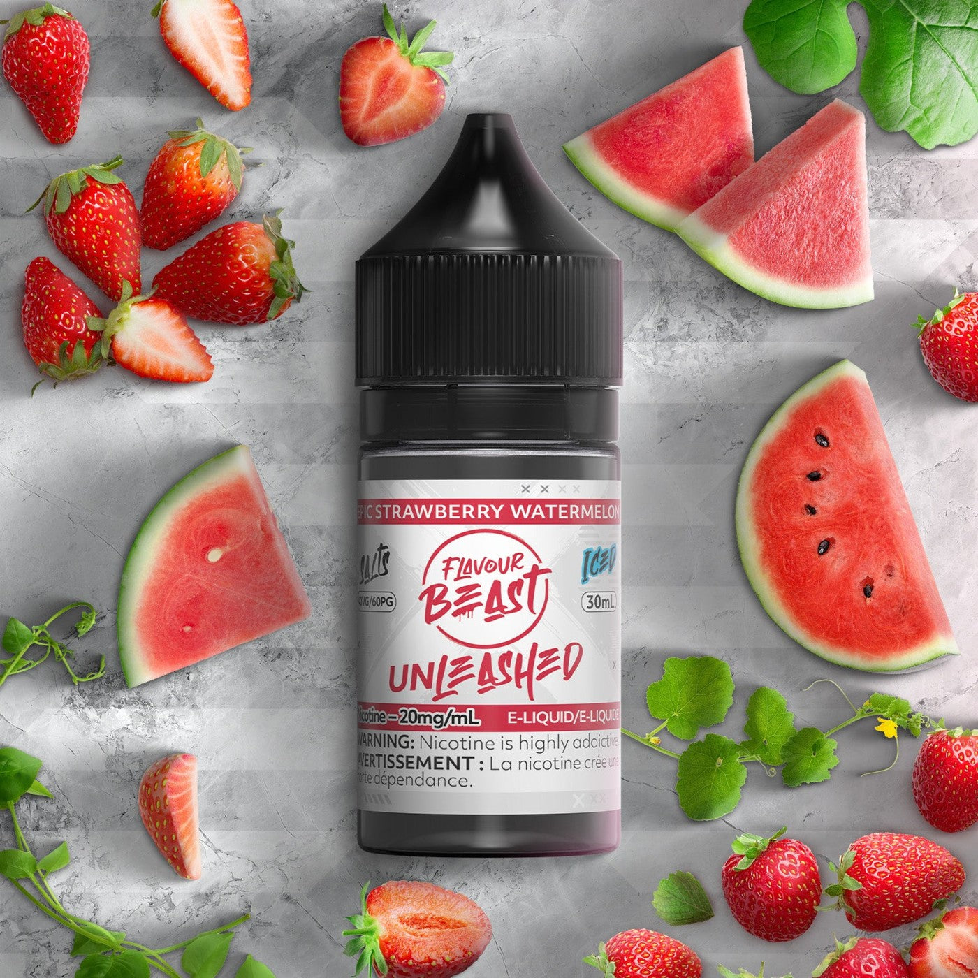 EPIC STRAWBERRY WATERMELON FLAVOUR BEAST 30mL salt nic e-liquid