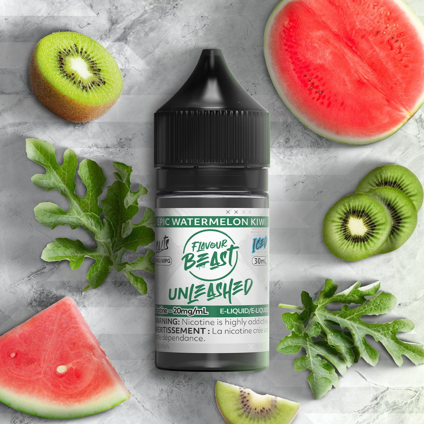 EPIC WATERMELON KIWI FLAVOUR BEAST 30mL salt nic e-liquid