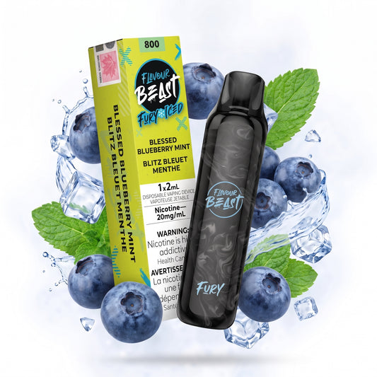 BLESSED BLUEBERRY MINT FLAVOUR BEAST FURY 800 disposable vape