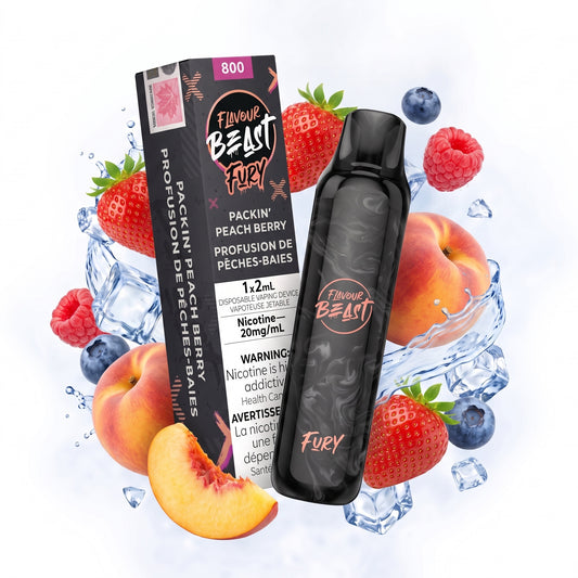 PACKIN' PEACH BERRY FLAVOUR BEAST FURY 800 disposable vape