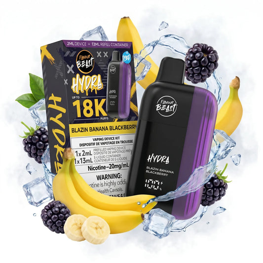 BLAZIN BANANA BLACKBERRY FLAVOUR BEAST HYDRA disposable vape