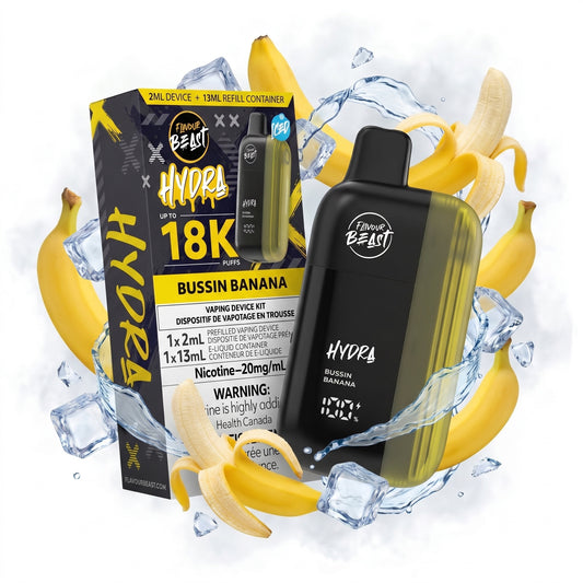 BUSSIN BANANA FLAVOUR BEAST HYDRA disposable vape