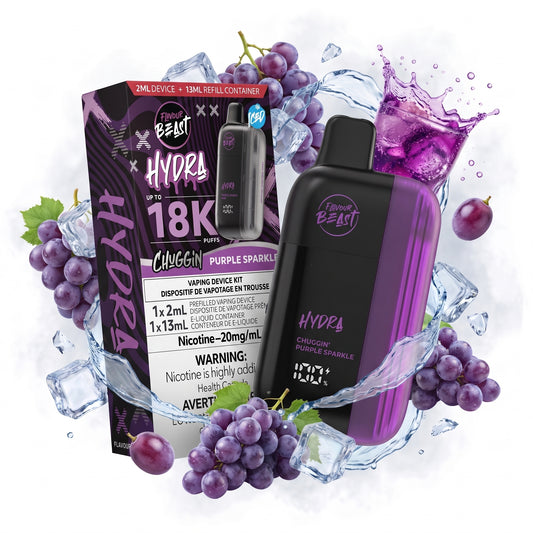 CHUGGIN' PURPLE SPARKLE FLAVOUR BEAST HYDRA disposable vape