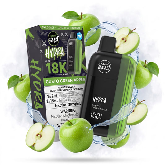 GUSTO GREEN APPLE FLAVOUR BEAST HYDRA disposable vape