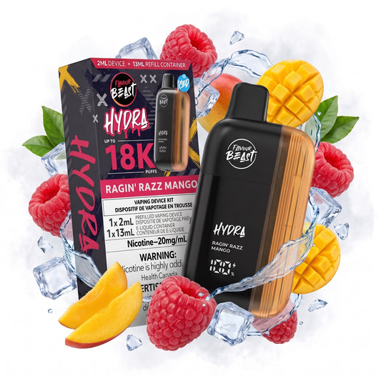 RAGIN' RAZZ MANGO FLAVOUR BEAST HYDRA disposable vape