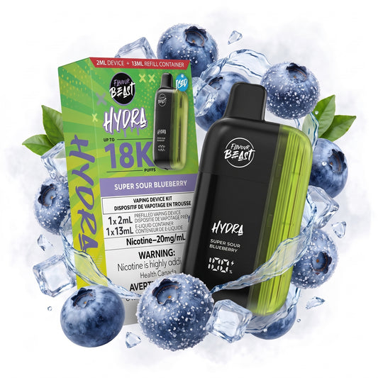 SUPER SOUR BLUEBERRY FLAVOUR BEAST HYDRA disposable vape