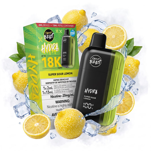 SUPER SOUR LEMON FLAVOUR BEAST HYDRA disposable vape