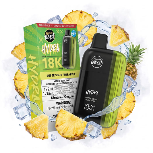 SUPER SOUR PINEAPPLE FLAVOUR BEAST HYDRA disposable vape