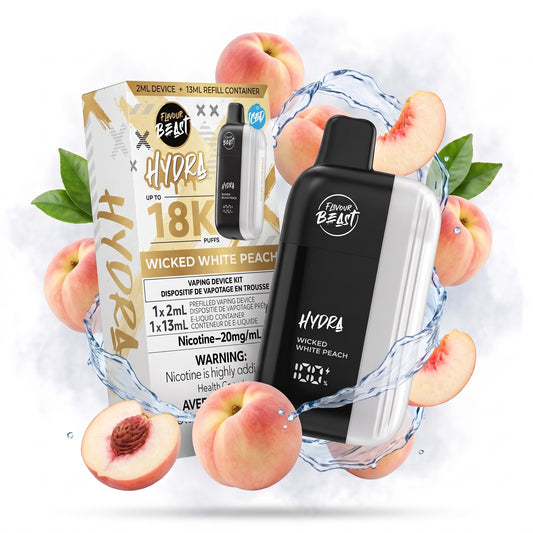 WICKED WHITE PEACH FLAVOUR BEAST HYDRA disposable vape