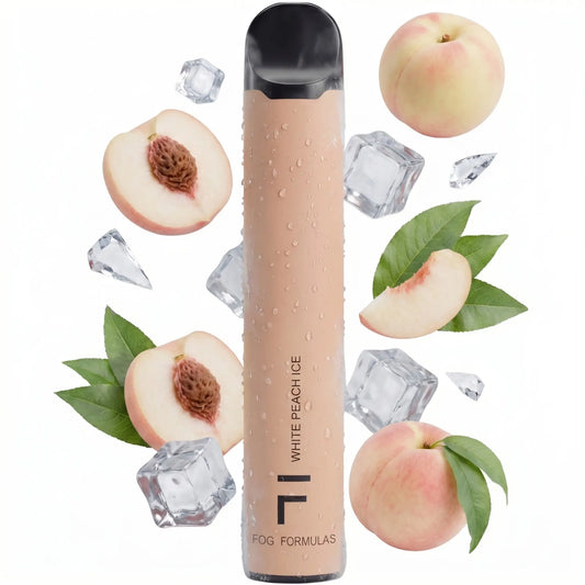 White Peach Ice Fog Formulas disposable vape