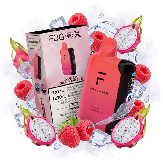 RASPBERRY DRAGON FRUIT ICE FOG PRO X disposable vape