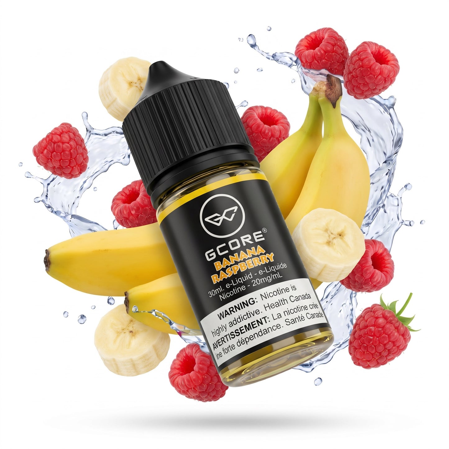 BANANA RASPBERRY GCORE e-liquid bottle