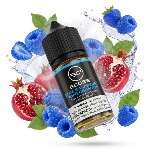 BLUE RASPBERRY POMEGRANATE GCORE e-liquid bottle