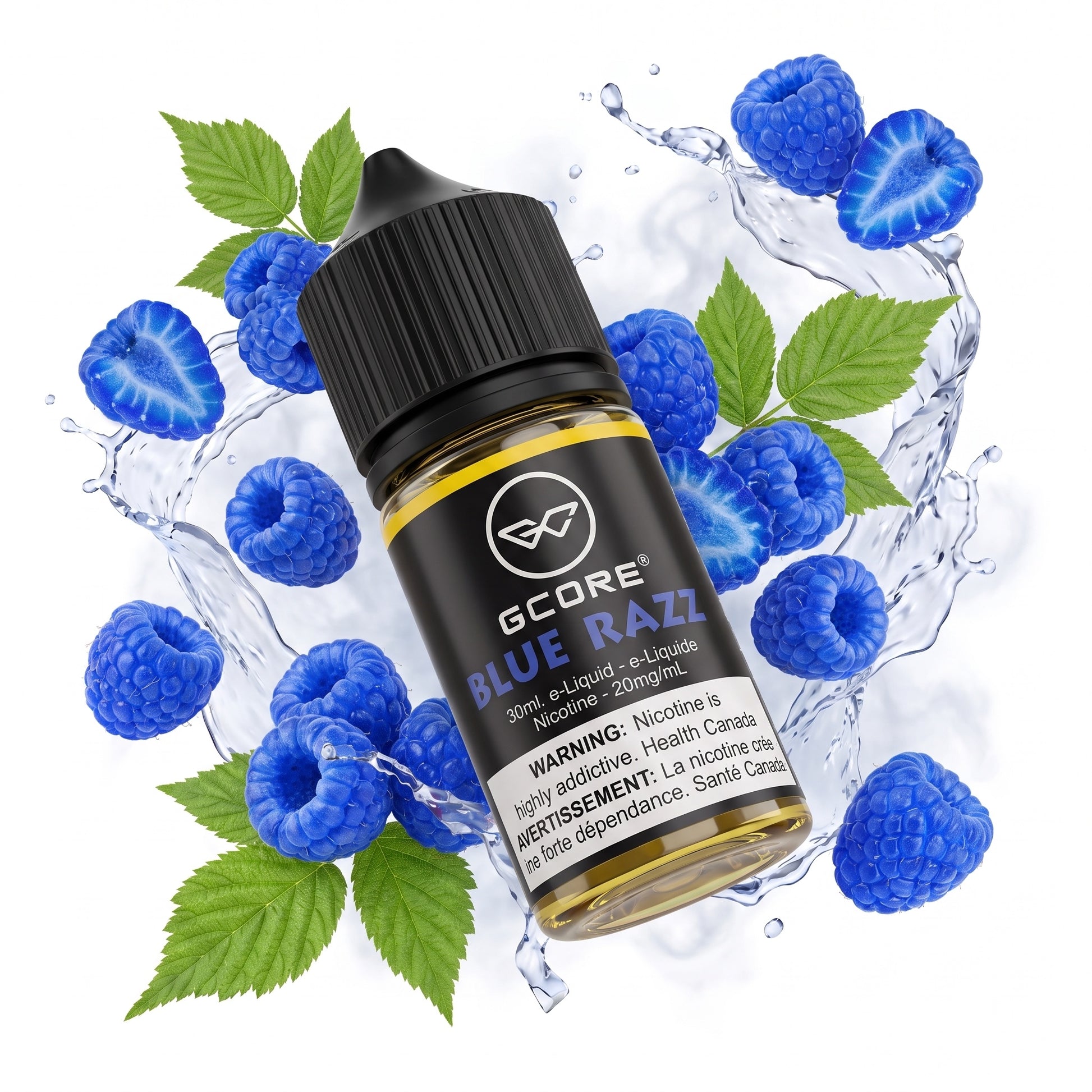 BLUE RAZZ GCORE e-liquid bottle