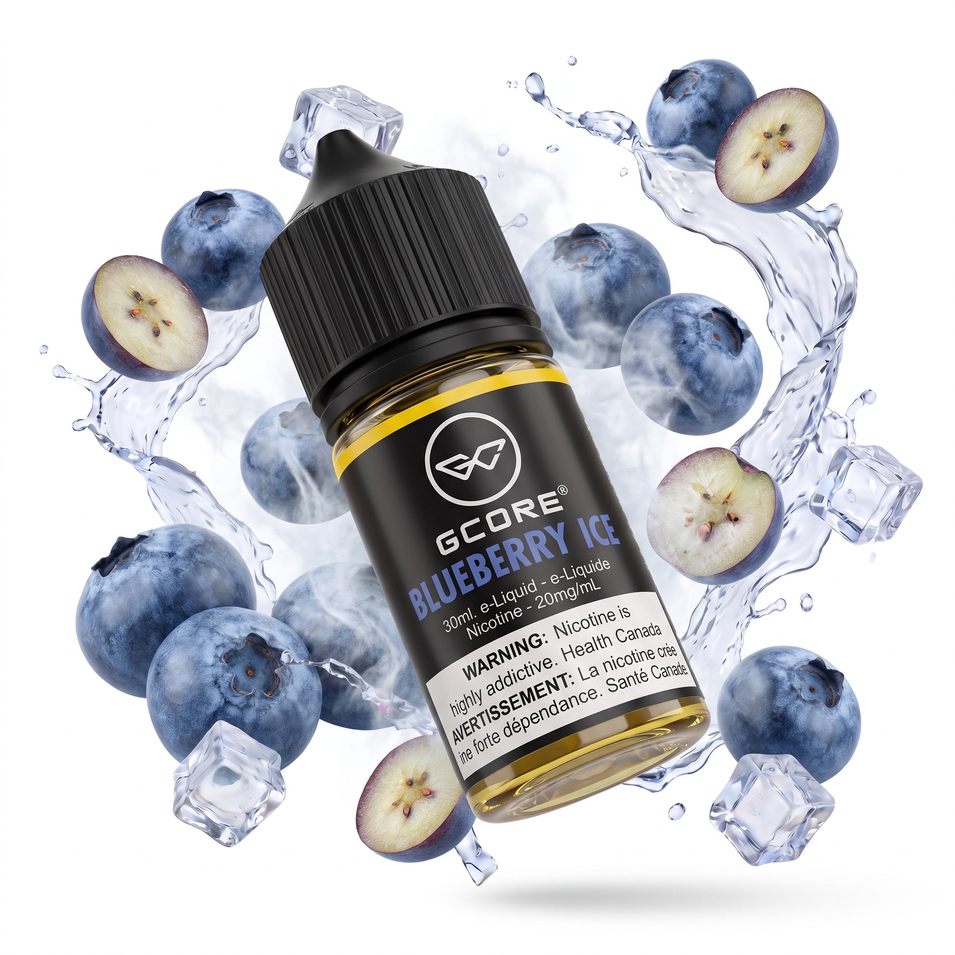 BLUEBERRY ICE GCORE e-liquid bottle