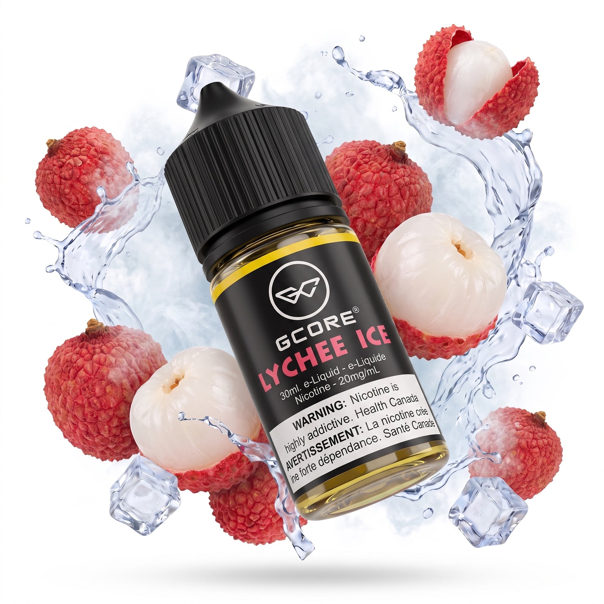 LYCHEE ICE GCORE e-liquid bottle