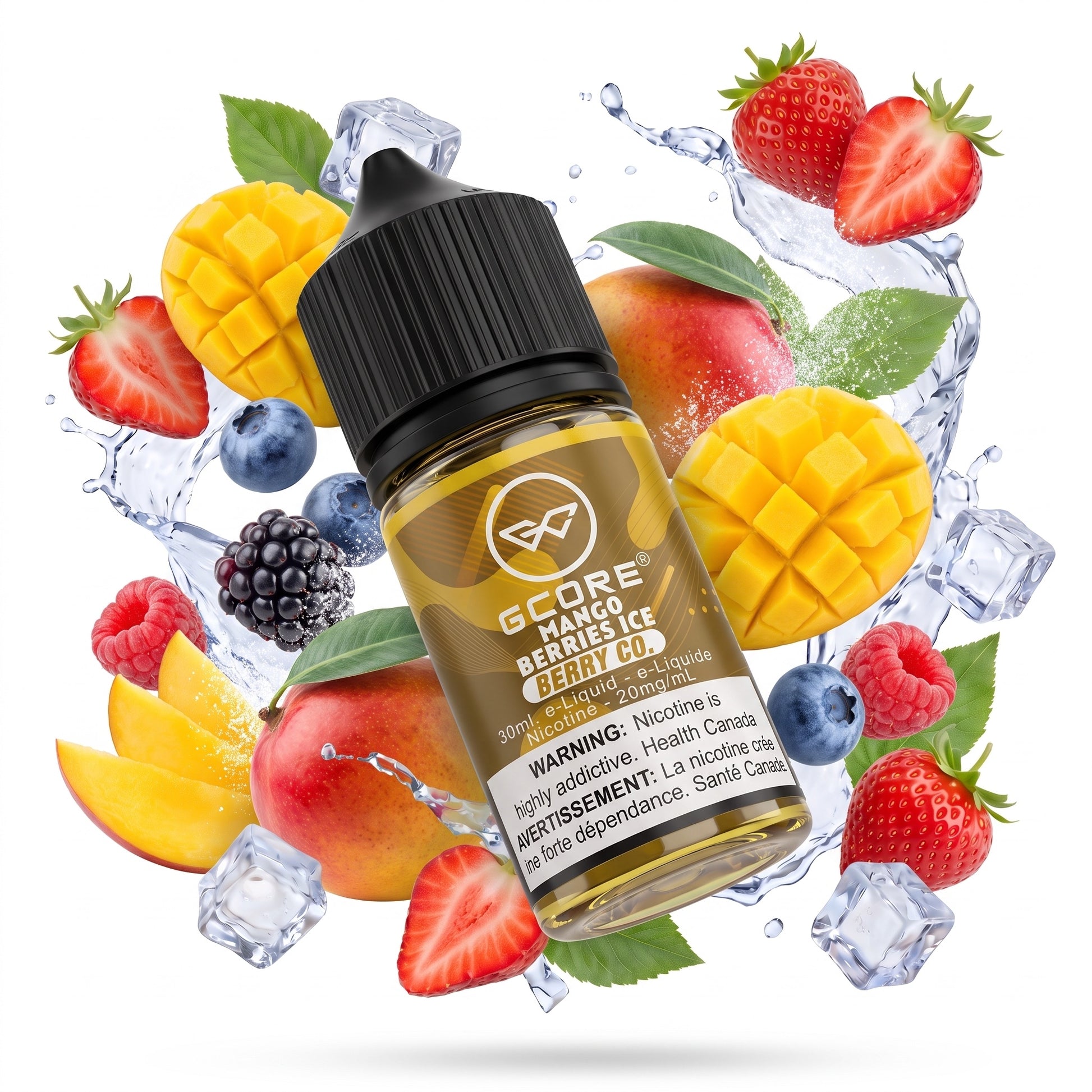 MANGO BERRIES ICE GCORE e-liquid bottle