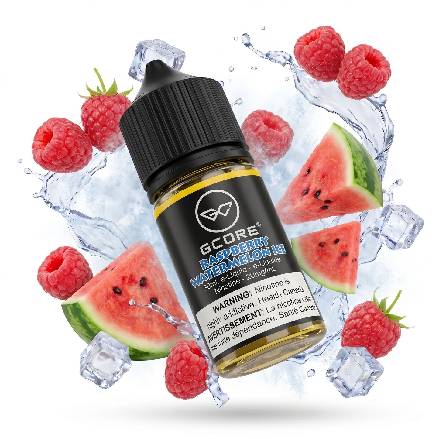 RASPBERRY WATERMELON ICE GCORE e-liquid bottle