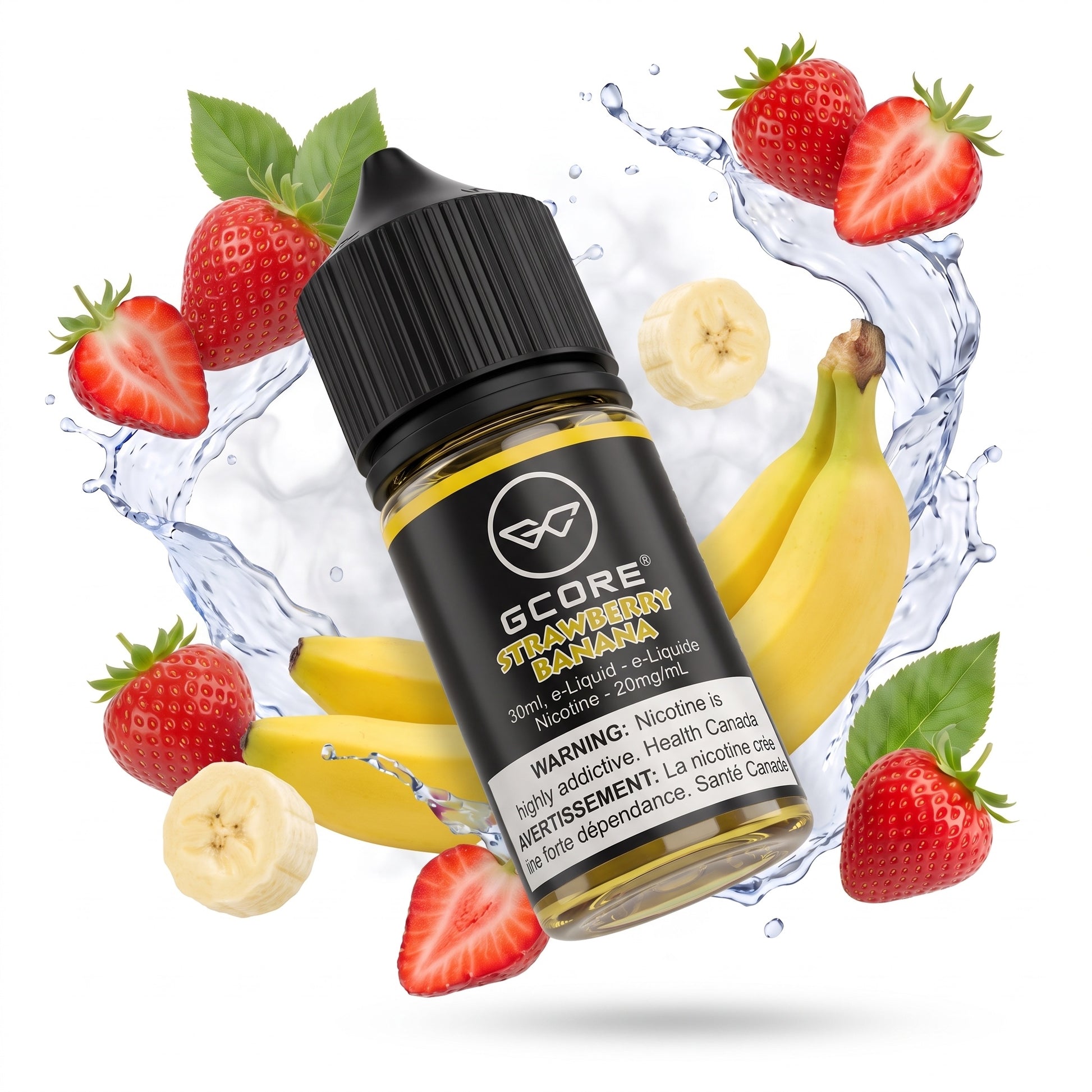 STRAWBERRY BANANA GCORE e-liquid bottle